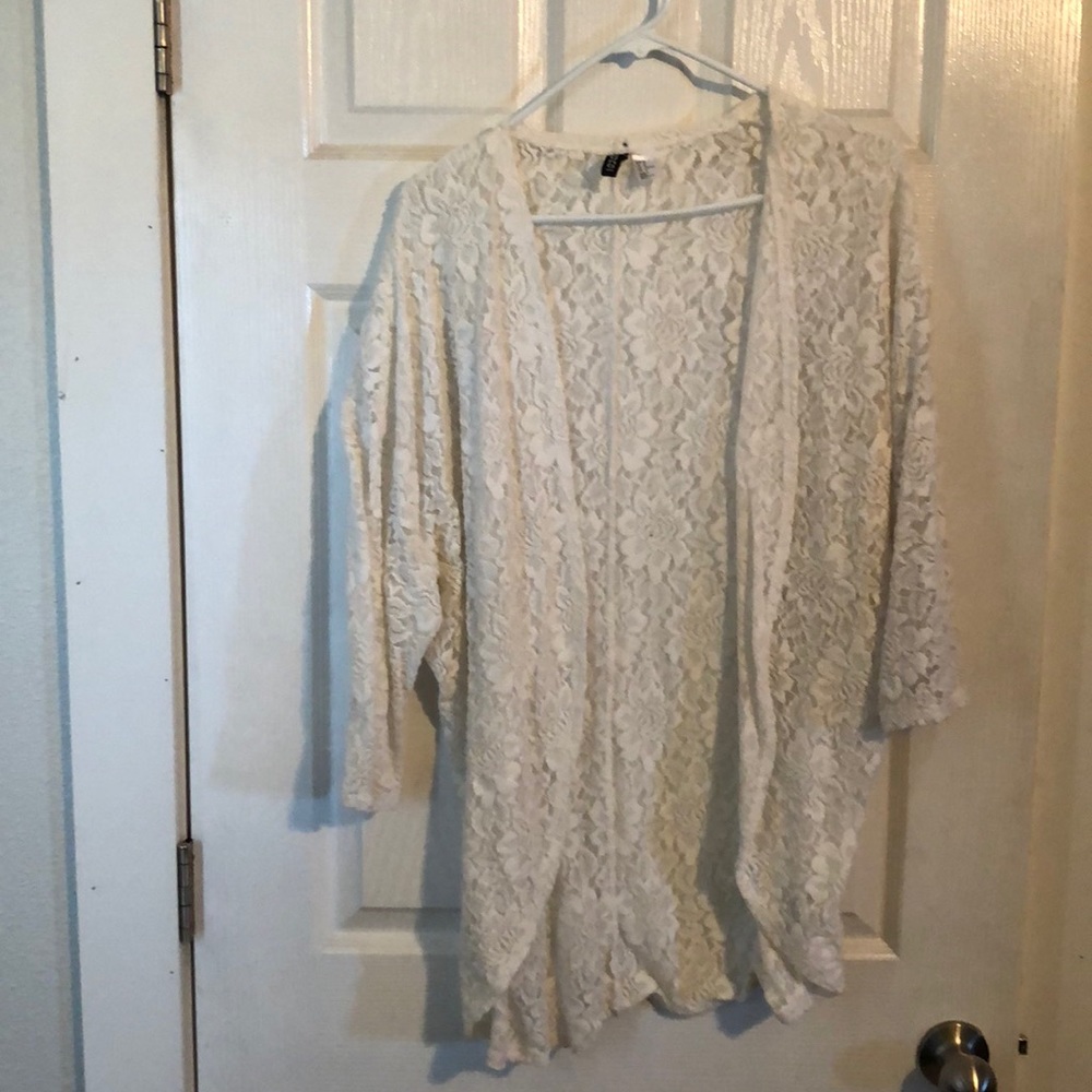 White lace cardigan